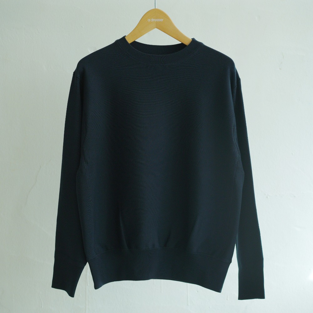 SILK SMOOTH SWEAT PULL OVER (NAVY)