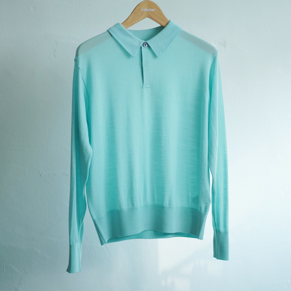 WOOL POLO PULL OVER (Mint)