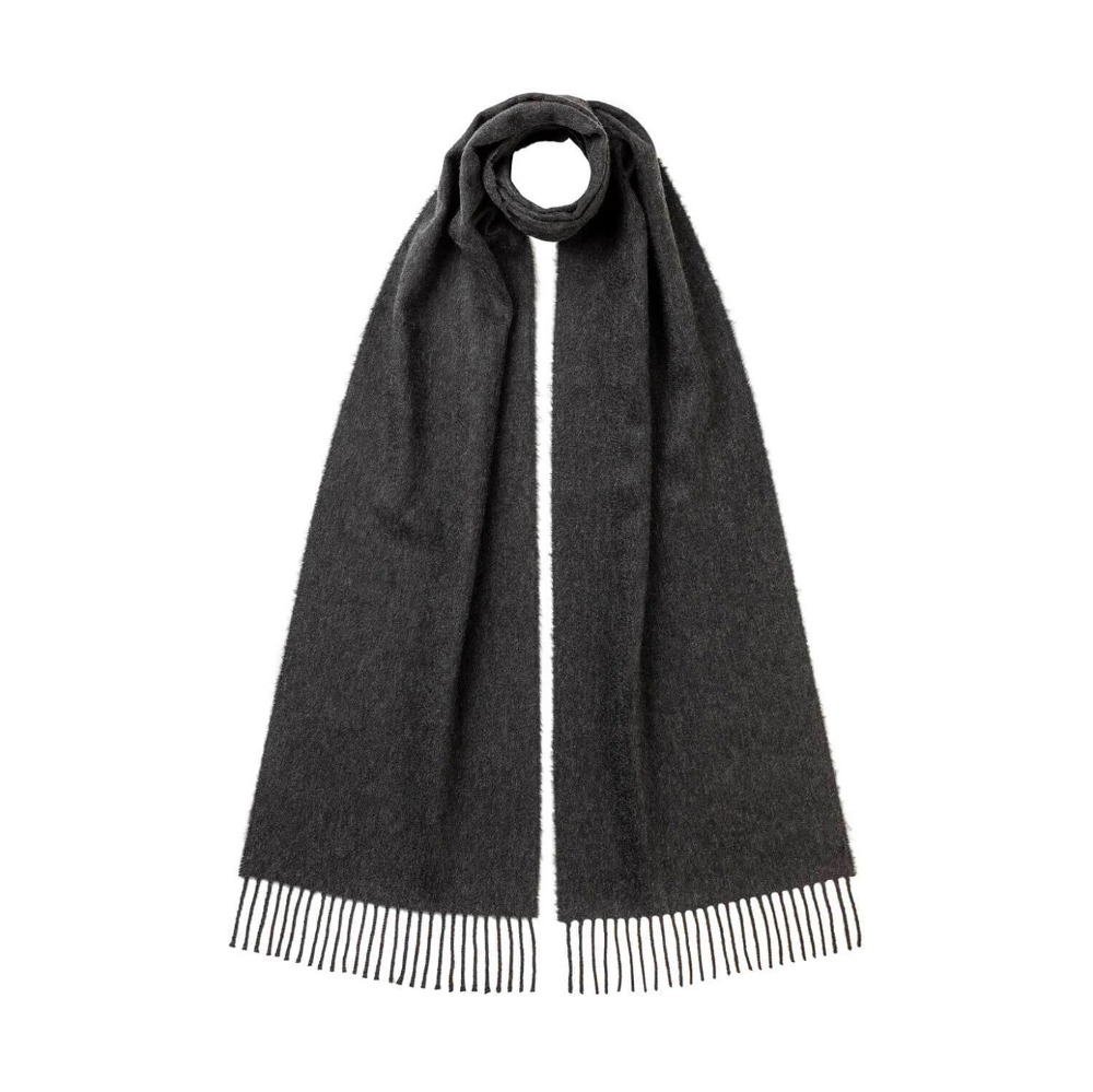 Cashmere Woven Scarf 180x25 (Charcoal)