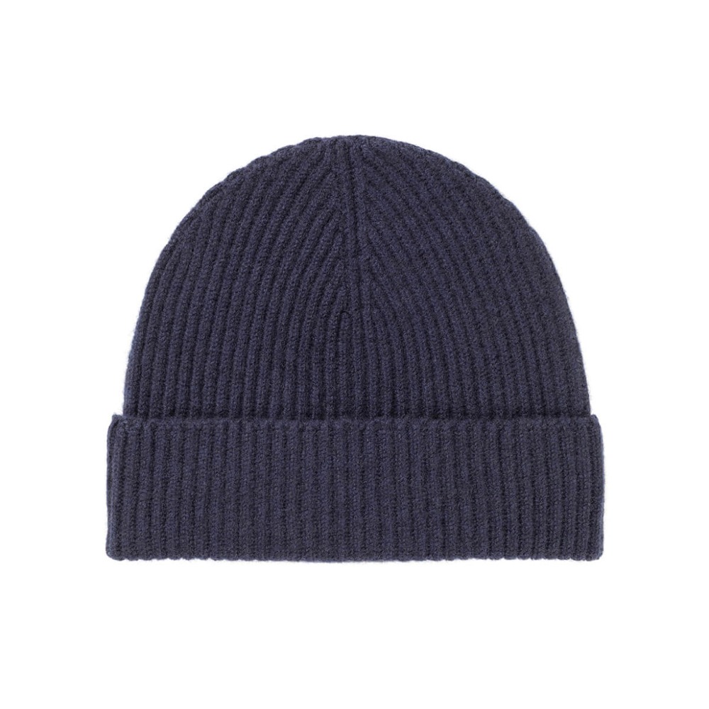 Cashmere Knitted Beanie (Navy)
