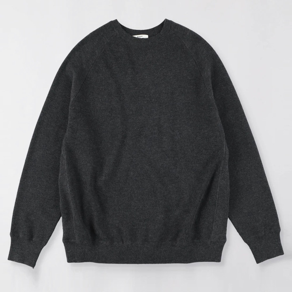 MIDDLEWEIGHT CASHMERE CREW KNIT (L.Gray)