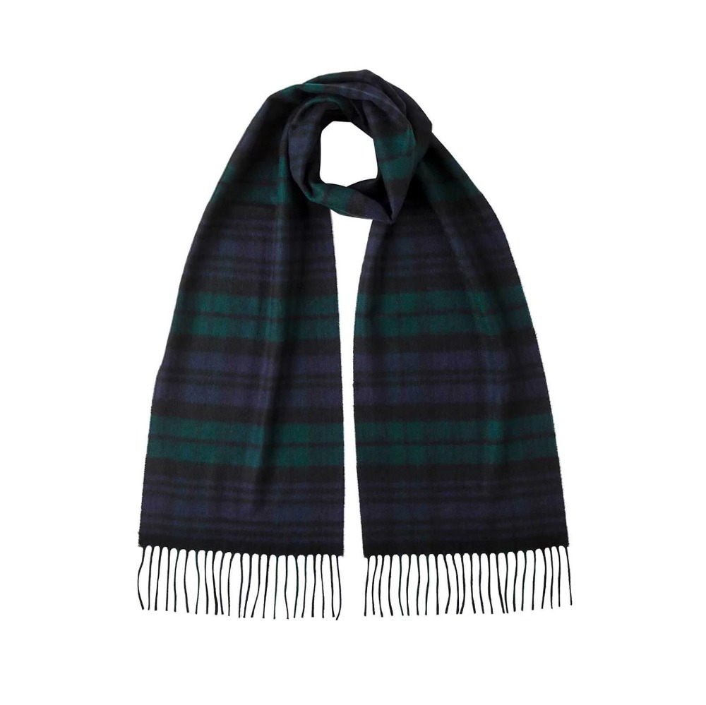 Cashmere Woven Scarf 180x25 (Black Watch)