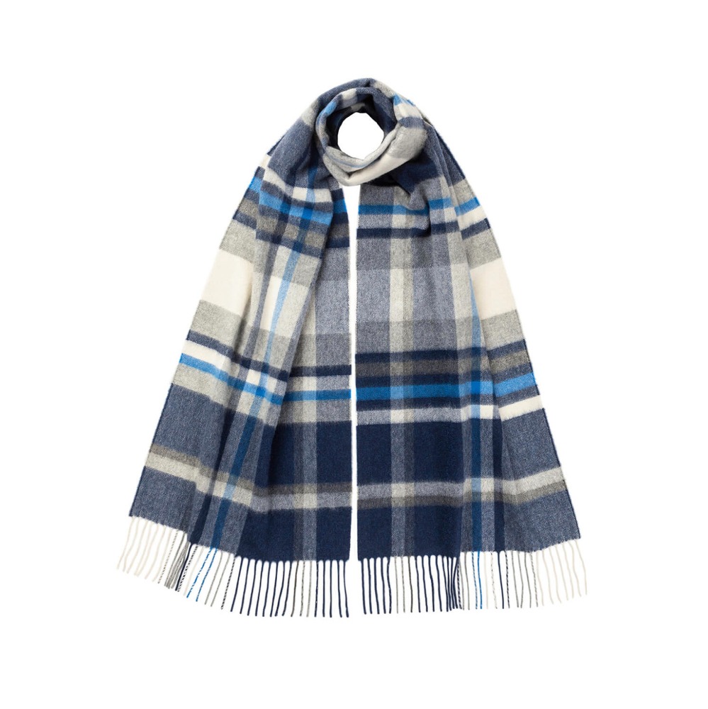 Cashmere Woven Scarf 190x35 (Blue)