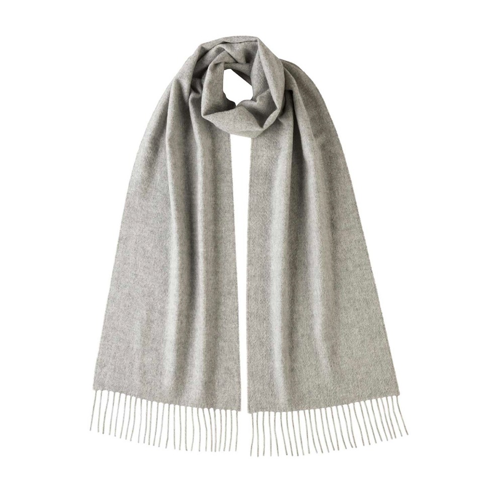 Cashmere Woven Scarf 180x25 (Light Grey)