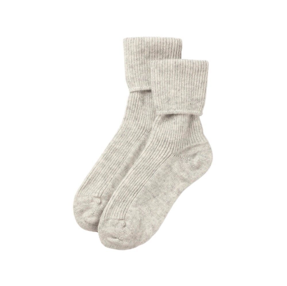Cashmere Knitted Socks / Bed (Grey)