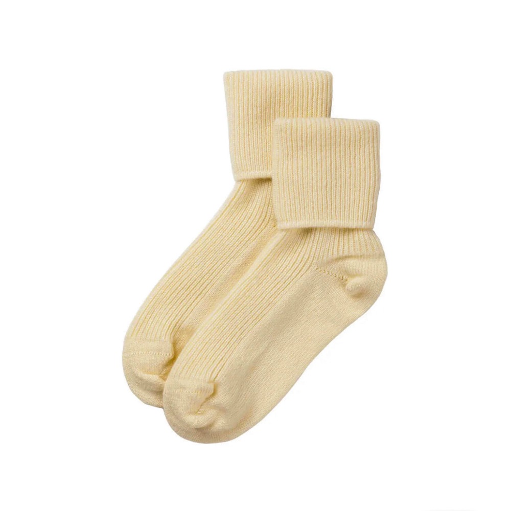Cashmere Knitted Socks/Bed (New Camel)