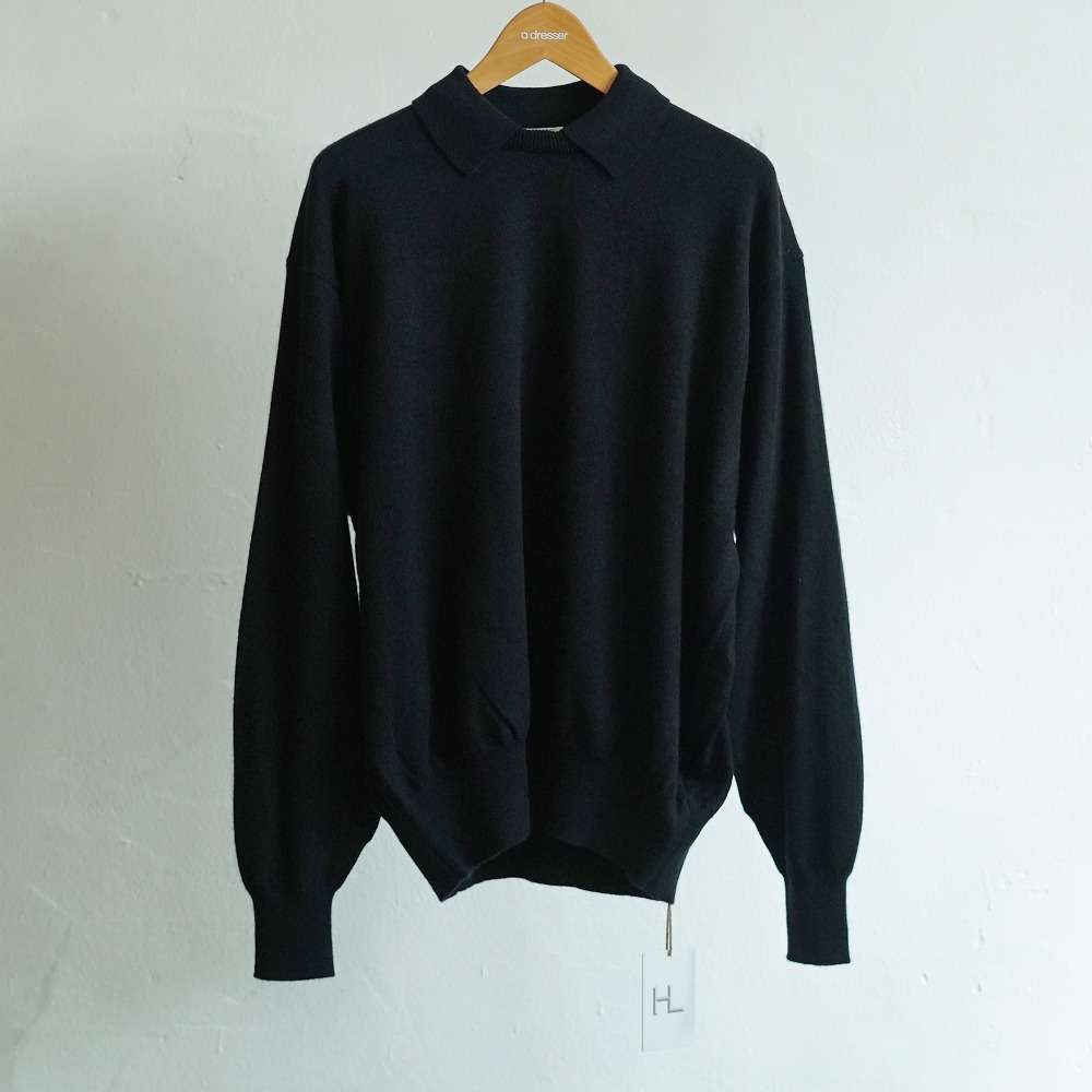 Cashmere Windjammer Sweater (Black)
