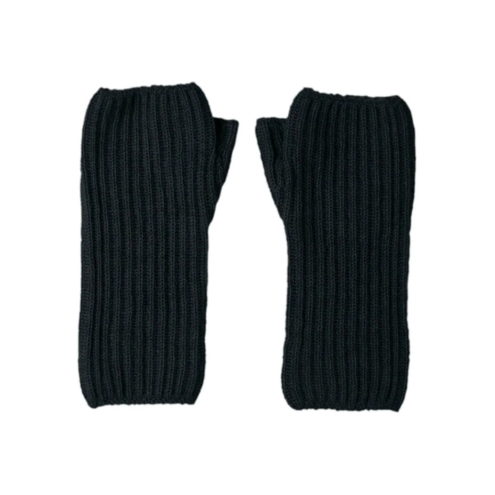 Cashmere Knitted Wrist Warmers (Black)