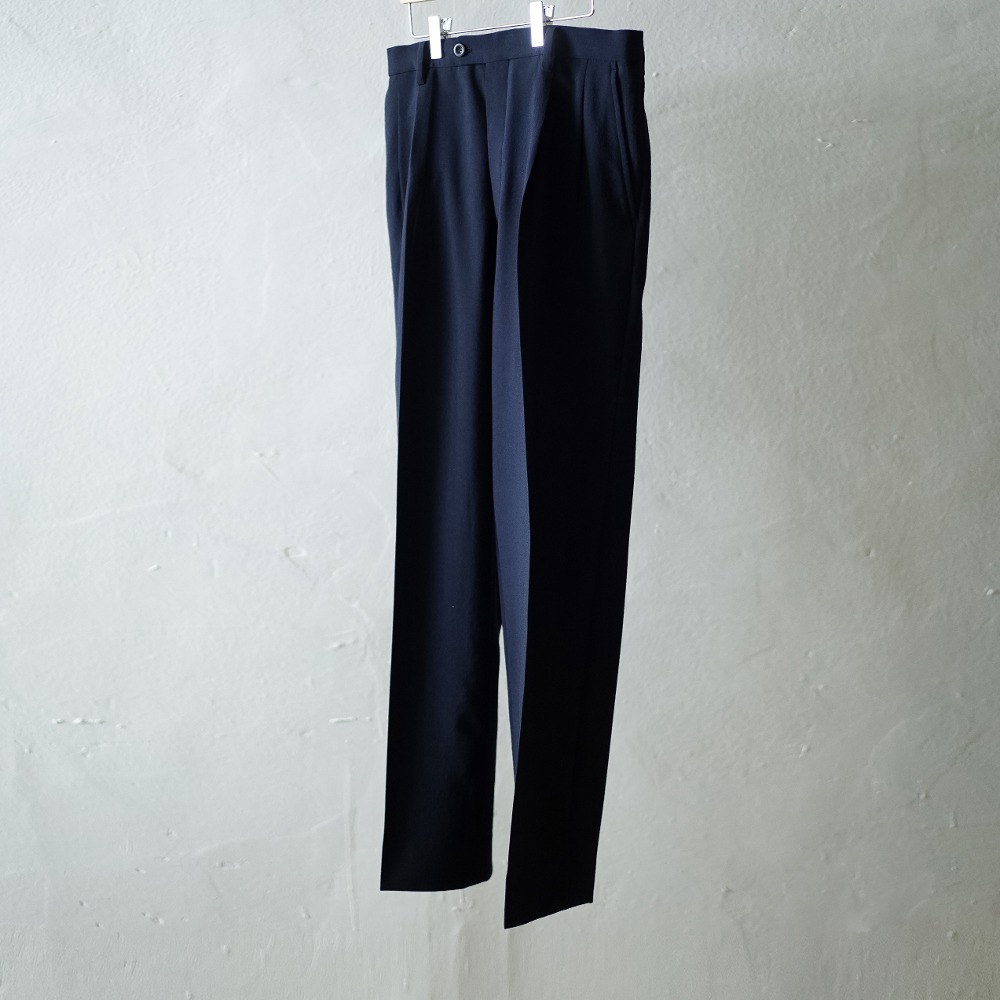 Wool Tropical  2Tuck Trousers (Navy)